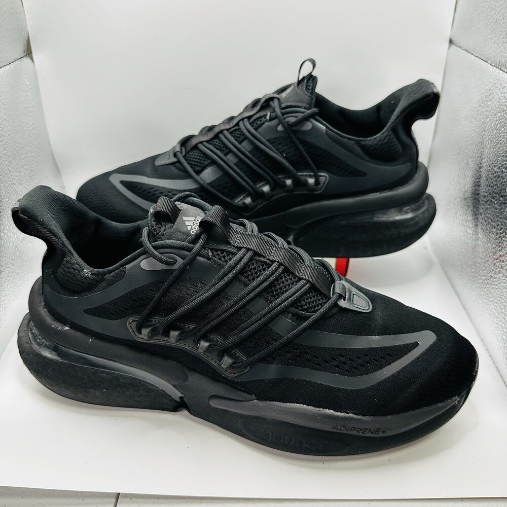 Size 12 - adidas AlphaBoost V1 Cordura Triple Black Reflective Men Running Shoes